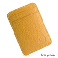 Fashion 100% Genuine Leather Thin Bank Credit Card Case Mini Card Wallet Men Bus Card Holder Cash Change Pack Business ID Pocket