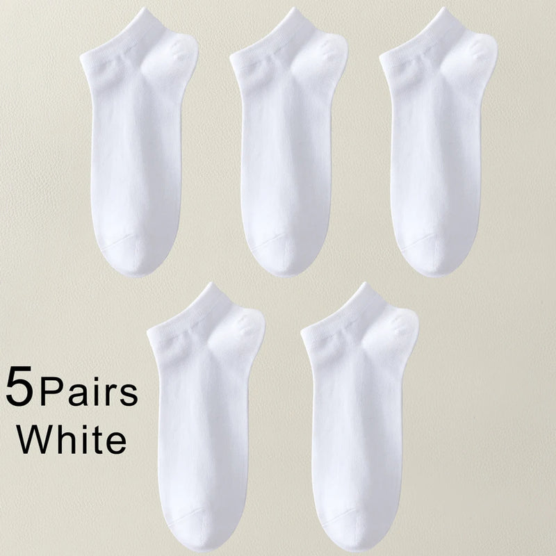 5 Pairs Spring Summer Thin Men's Bamboo Fiber Socks Short | SAMAG