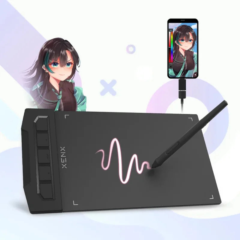XENX X1-640 drawing board 6X4 inch graphics tablet hand-drawn board, desktop hand-drawn board mobile phone computer writing.