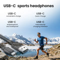 Bone Conduction Wireless Bluetooth Headphones Bluetooth 6.0 Sport Earphones Water And Sweat Proof Headset HD Call  Bluetooth Headphones With Mic