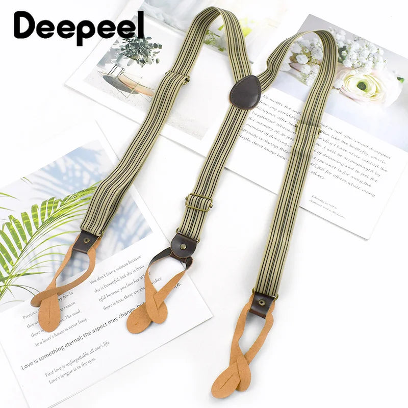 1Pc 2.5*115cm Adults Men's Suspenders Pants Y-Shaped Braces Adjust Elastic Anti-Slip Strap DIY Male Fashion Belts and Suspender