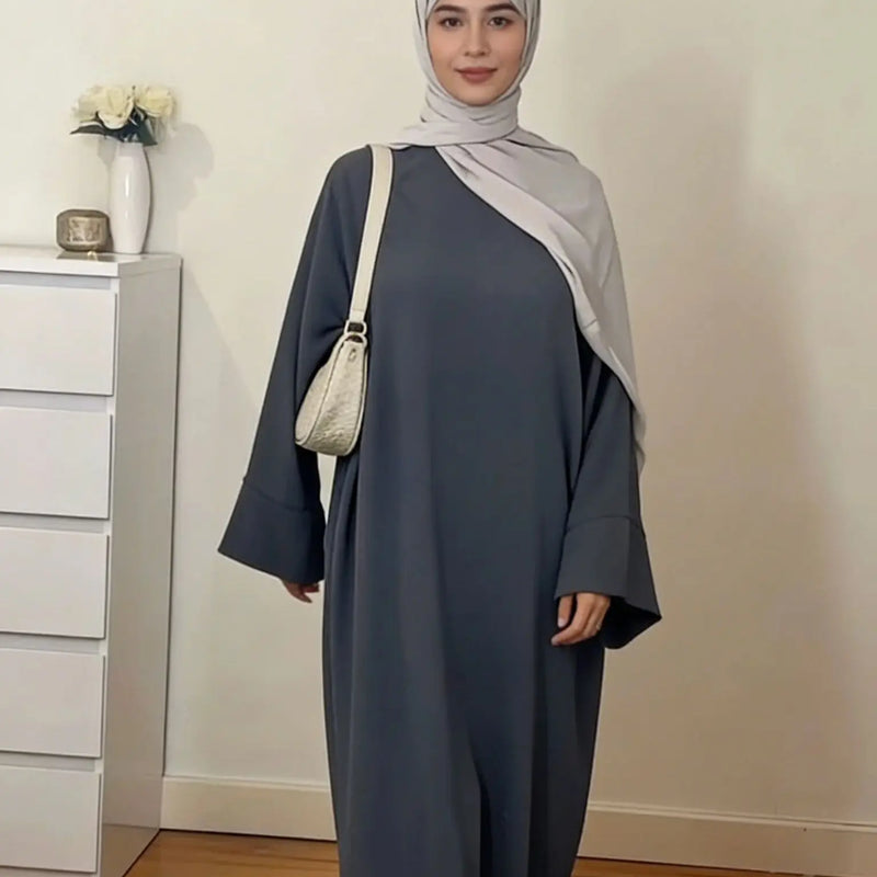 Muslim Abaya Dress for Women Solid Color Loose Long | SAMAG