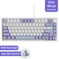 AJAZZ AK820/Pro Wireless Mechanical Keyboard Bluetooth 5.1 2.4G USB-C Wired Hot Swappable RGB Gaming Keyboard Gasket Mount with