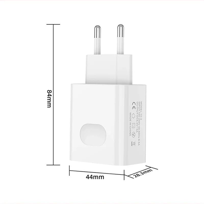 18W USB Charger Real Fast Charging High Speed Quick Charge Cell Mobile Phone Wall Adapter Cell Phone for Huawei S24 Xiaomi 14 15