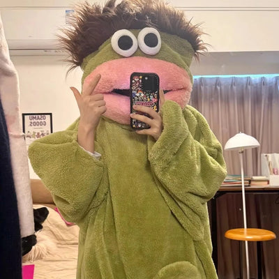 Cartoon Big Mouth Monster Cute Funny Onesie Pajamas | SAMAG