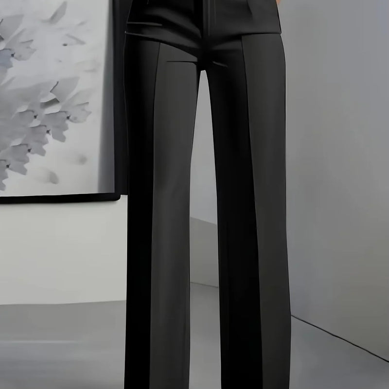 New Women's High - Waisted Draped Straight - Cut Suit Pants - View 16 | SAMAG