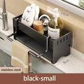 Kitchen Stainless Steel Sponge Rack Household Sink Rag Drain Shelf Multi-functional Scouring Pad Steel Ball Storage Rack