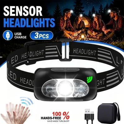 Ultra Bright Motion Sensing Headlamp Led Adjustable Head | SAMAG