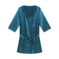 Mens Hooded Bathrobe Shorts Set Pajamas Night Robe Dress Gown Male Silk Satin Nightgown Kimono Bathrobe Sleepwear House Robe Men