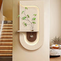 Entrance Decoration Porch Green Plant Ornaments Entrance Corridor LED Wall Lamp Painting High-End Living Room Mural Lamp