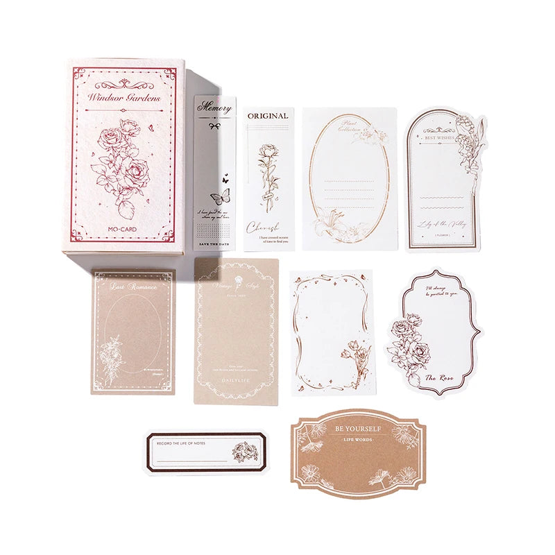 Yoofun 30pcs/box Vintage Label Stickers Retro Diary Scrapbooking Collage Junk Journal Stickers Office School Stationery Label