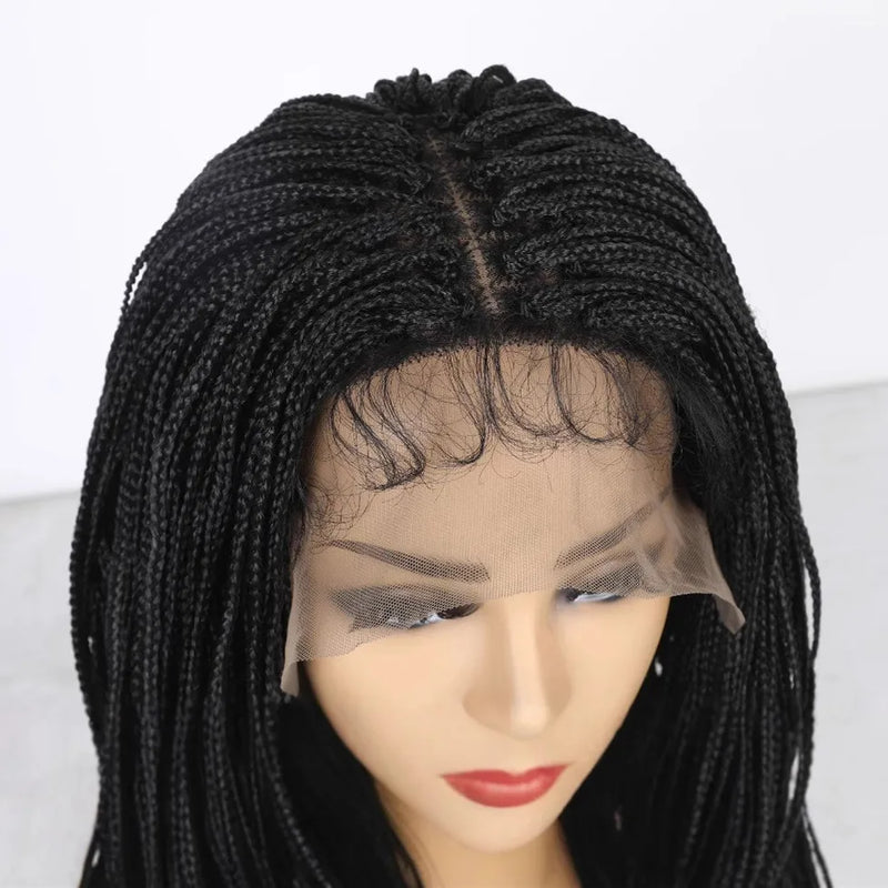 Synthetic Lace Front Wigs For Woman Short Bob Wig with Bangs Braided Wigs Women Daily Party Cosplay Woman Wigs Black Gray