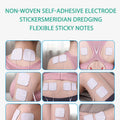 10Pcs 2mm Plug Non-woven Fabric Reusable Self Adhesive Electrode Pads Conductive Gel Pad Body Digital  Massager