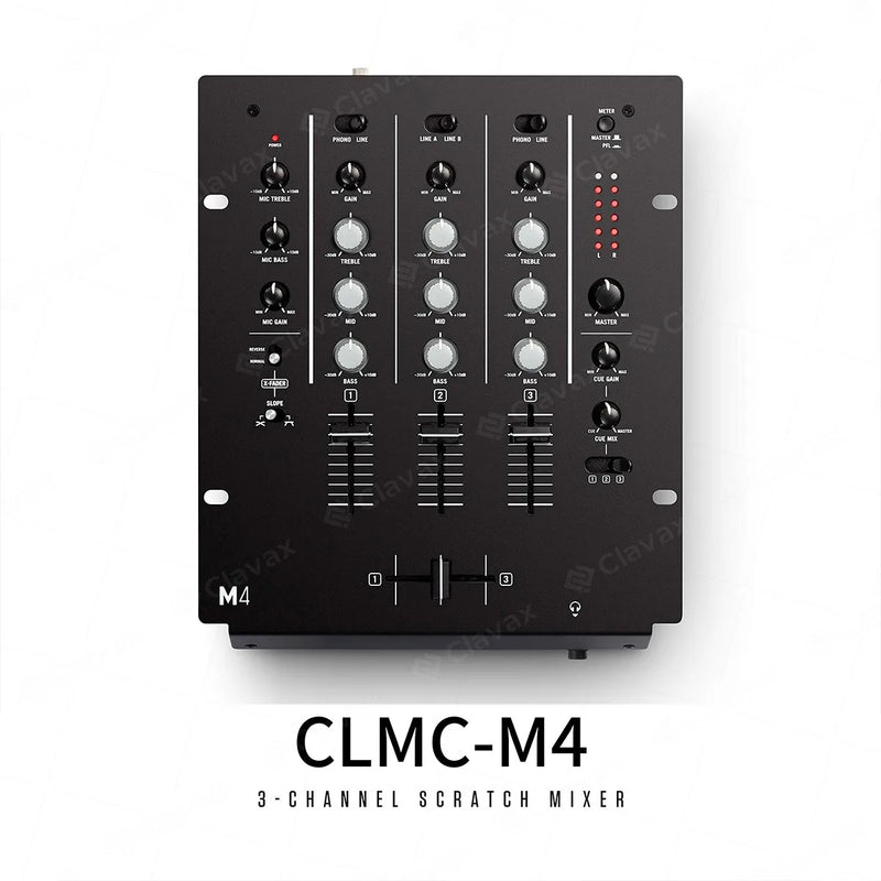 Professional 3-Channel Equalizer Scratch-Resistant DJ Mixer Console Replaceable Turntable Mixer