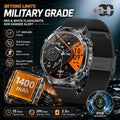 New 1400mAh Big Battery Smart Watch Men Outdoor GPS Flashlight IP68 Waterproof Bluetooth Call AMOLED Military Sports Smartwatch