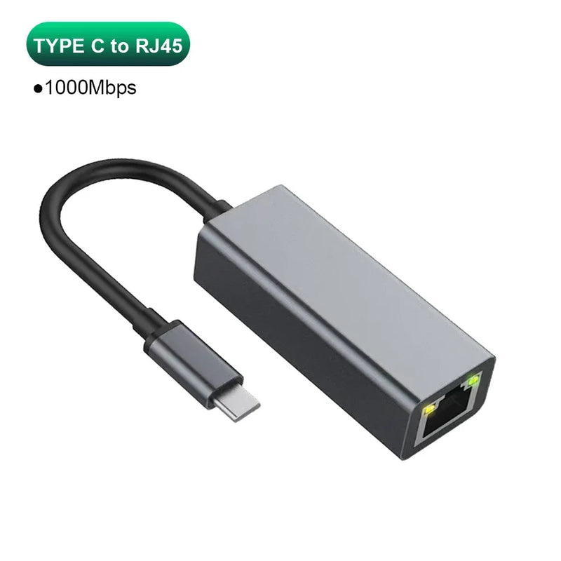 Kebidumei 1000Mbps Network Card USB 3.0 Type C Ethernet Adapter Lan RJ45 Gigabit Cable For MacBook Windows - Visuel 9 | SAMAG