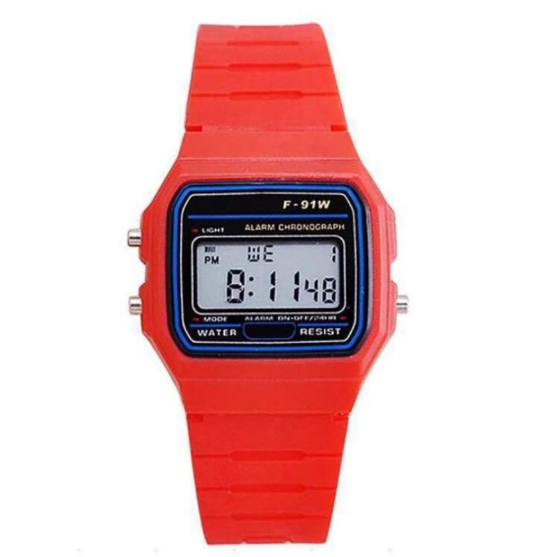 Fashion Luxury Brand Ladies Watch Harajuku Silicone Sports WR F-91W LED Electronic Multifunction Digital Watches For Women Gift