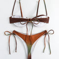 Sexy Tie Dye Print Push Up Bikinis Sets Two Pieces Side | SAMAG