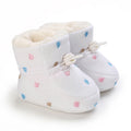 2022 Baby Autumn Winter Boots Baby Girl Boys Winter Warm Shoes Solid Fashion Toddler Fuzzy Balls First Walkers Kid Shoes 0-18M