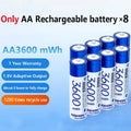 NEW Nohon Rechargeable Battery 1.5V AA 3600mWh AAA 1300mWh Original Li Batteries With Charger for Clock Video Radio Game Camera