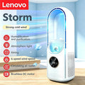 Lenovo Ice Cool Portable USB Air Cooler Fan with Purifying and Humidifying Mist Spray and LED Display Desktop Cooling for Office