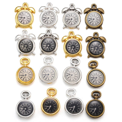 Enamel charms antique bronze metal watch pendants fit diy | SAMAG