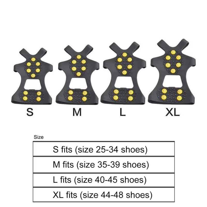 Outdoor snow claw shoe covers for men and women 10 teeth rock climbing crampons non-slip climbing cleats Hiking accessories