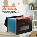 25/13 Pockets Plastic Three Sided Sealed Hanging Rope Flip Organ Bag A4 Multi-layer Folder Office File Storage Bag