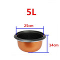 Rice Cooker Liner General Food Stainless Steel Uncoated Thickened 2L3L4L5L6L8L Rice Cooker Inner Pot