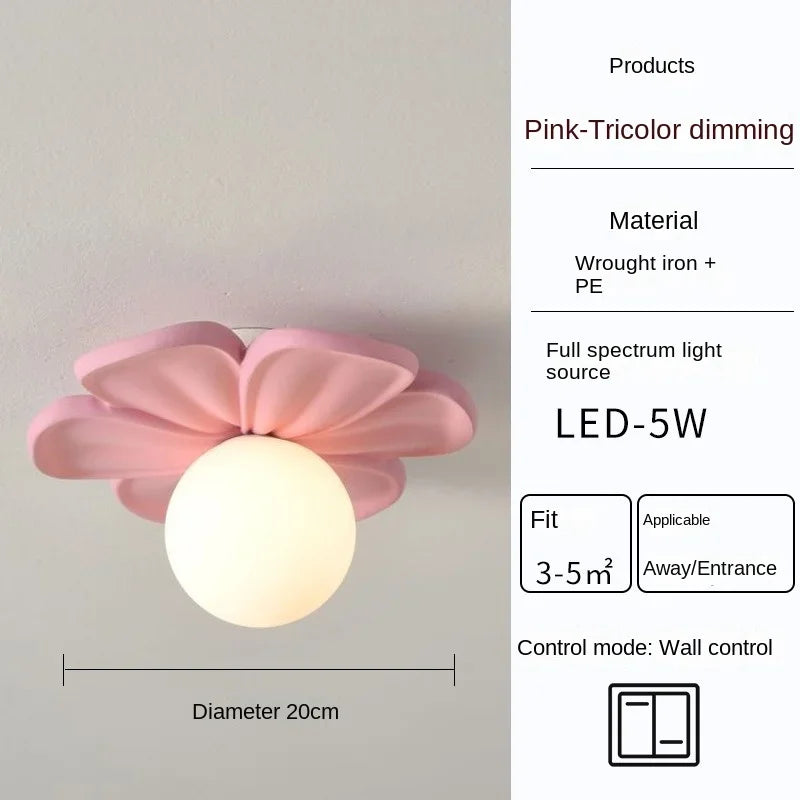 Modern Green Petals Wall Lamps Hallway AisleBalcony Porch Stair Ceiling Light wall Sconce Bedroom Study Decor Wall Lamps