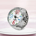 Kiss Jewelry Women Men Vintage Classic Finger Watch Rings Punk Stretchy Strap Quartz Watches Clock Ring Hip-hop anillos 2023