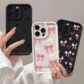 Luxury Pink Cartoon Bow Tie Case For Xiaomi Redmi 15C 15 14C 13C 12C A5 Note 12 13 14 15 Pro Plus 5G 4G 11 11S Protection Cover