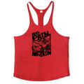 NO PAIN NO GAIN Print Gym Fitness T-Shirt Mens Bodybuilding Sport Sleeveless Vests Cotton Breathable Y-back Suspenders Tank Tops