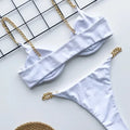 Sexy Metal Chains Underwired Bikini Women Swimsuit Female | SAMAG