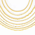 Real 14K Gold Color Necklace Chain for Women's Clavicle Chain Neck Collare for Girlfriend Fashion Birthday Jewelry Gift Not Fade