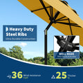 9FT Patio Market Umbrella, UPF 50+ UV Protection Outdoor | SAMAG