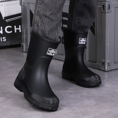 New Men's Style Rain Boots Fashion Mid-calf Waterproof | SAMAG