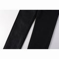 Men's American High Street Distressed Solid Black Coated | SAMAG