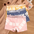 1-3pcs Women Cotton Panties Sports Boxer Underpants Ladies Breathable Letter Pants Mid-waist Beathable Cozy Boyshort Underwear