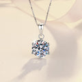 1Carat Genuine Moissanite Pendant Necklace for Women Top-Quality 925 Sterling Silver High End Jewelry Ideal for Weddings Parties