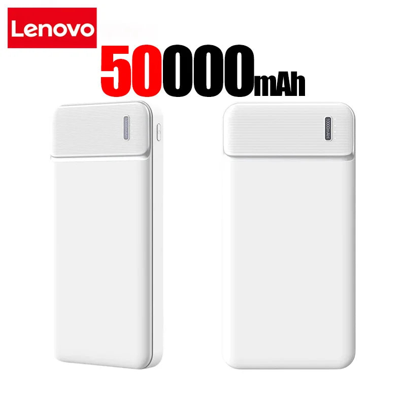 Lenovo 120w 50000mah Power Bank 12w Portable Fast Charger External Battery Powerbank High Capacity Powerbank For Iphone Samsung