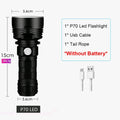 High Power XHP70 LED Flashlight Tactical Torch USB Rechargeable Lantern Waterproof Lamp Ultra Bright Lantern For Camping Outdoor