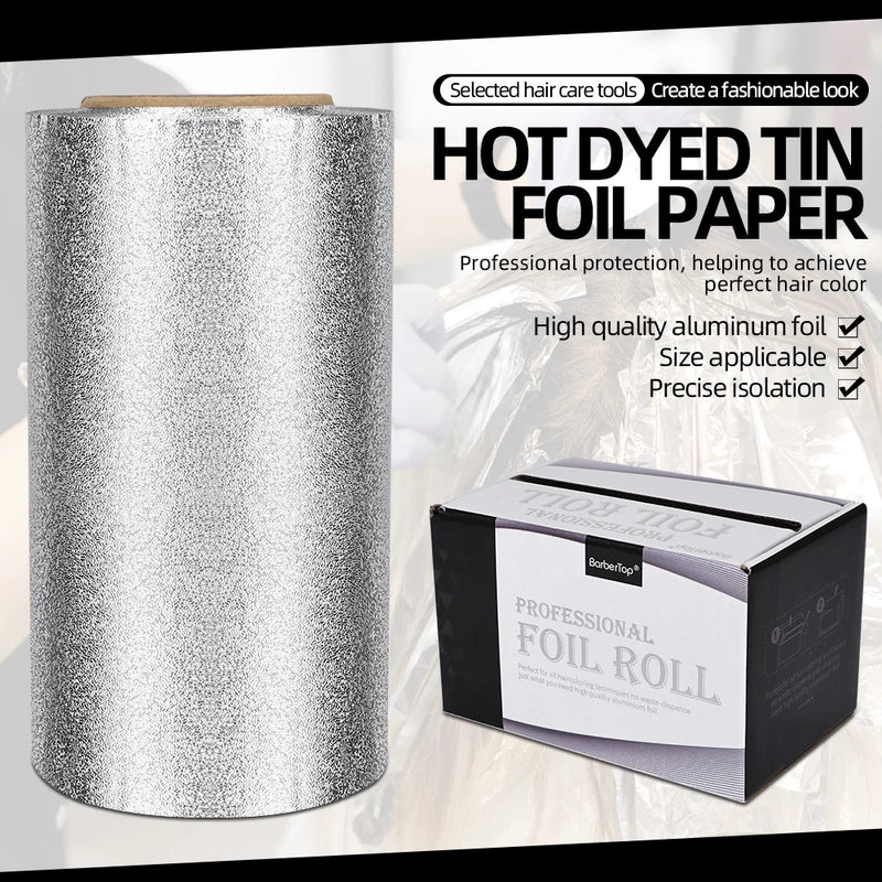 Premium Salon Hair Color Foil Non-Stick Aluminum Foil Sheets for Hair Highlights Perm Styling Tools