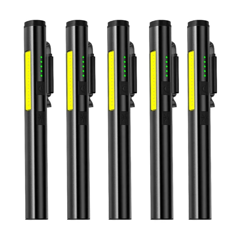 KDULIT 4 in 1 Multifunctional LED Pen Flashlight Built in 800mah Battery USB Rechargeable with Magnetism Work Repair Lantern