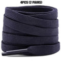 4 Pcs(2 Pairs) Premium Flat Waxed Shoelaces Heavy Duty Replacement Laces for Sneakers Leather Boots Hiking Shoes Men Women