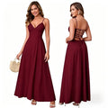 New Elegant Dress Spaghetti Strap Backless Corset Long | SAMAG