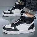 White Vulcanized Sneakers Men's Flat Comfortable Shoes Lace up Zapatillas Hombre Autumn Spring High Top Sneakers Plus Size 39-48