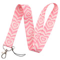 Heart Lanyard Simple Style Neck Strap for Key ID Card Cell Phone Straps Badge Holder DIY Hanging Rope Neckband Accessories