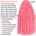 1- 8 Packs Butterfly Faux Locks Crochet Hair Boho Soft Locs Braiding Hair Distressed Pre Looped Synthetic Butterfly Locs Twists