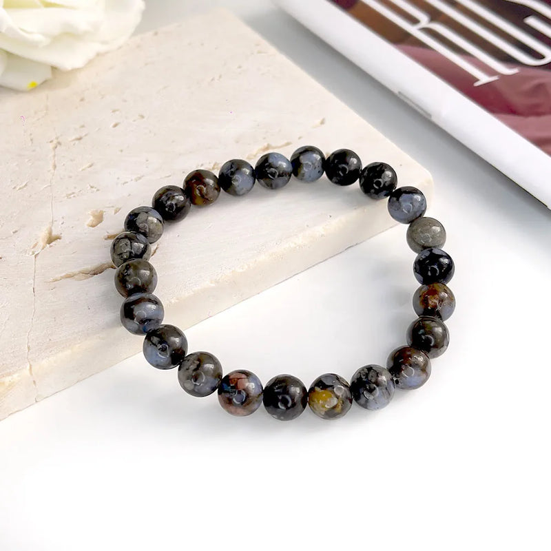 Natural Stone Beads Bracelet For Women Men Agate Crystal Quartzs Aquamarines Jades Jewelry Agates Elastic Bangle Bracelets 6 8mm